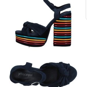 Brand New Jeffrey Campbell Dark Blue Sandals 7